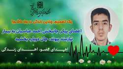 اهدای عضو در روز عاشورای حسینی؛ جانبخش احمد عباسیان، جان‌بخش بیماران شد